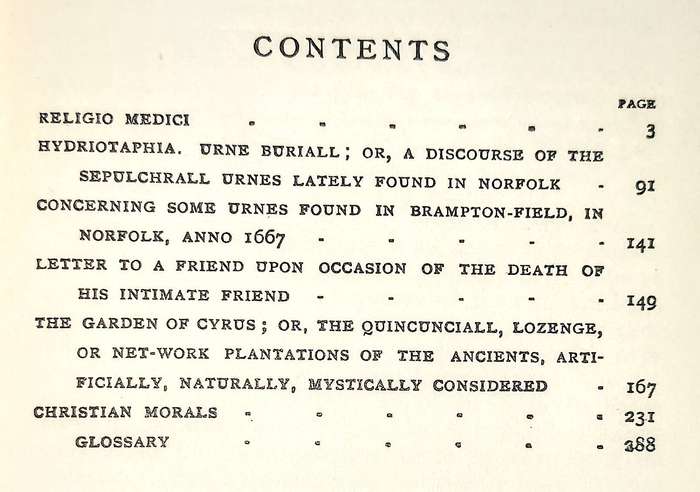 Hardcover 1940. The Religio Medici and Other Writings by Sir Thomas Browne