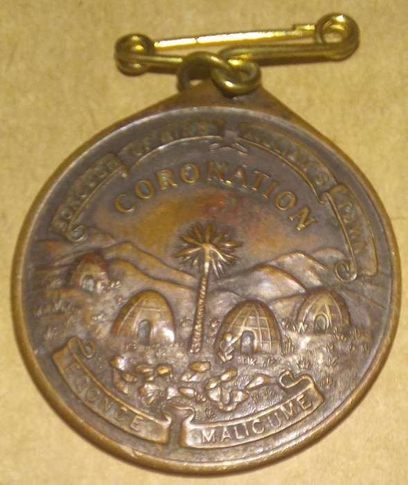 Borough of King Williams Town Coronation of QE 2 Medallion. 3cm Diameter