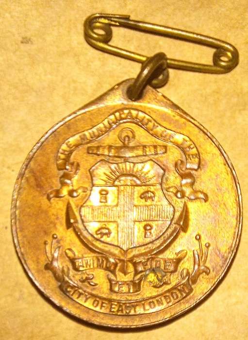1937 Coronation medallion - East London. 3cm Diameter