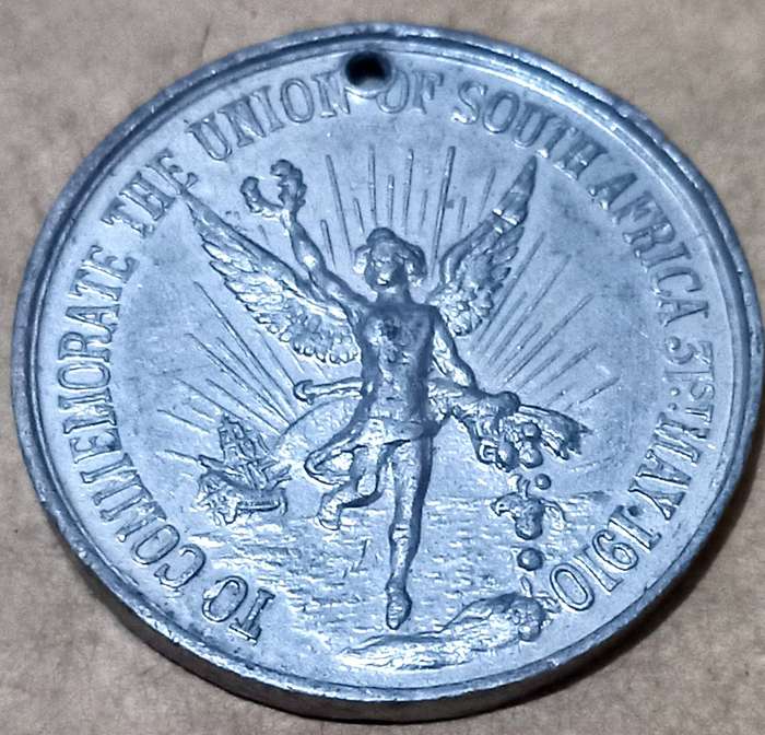 1910 Formation of the Union of South Africa Pewter Medallion