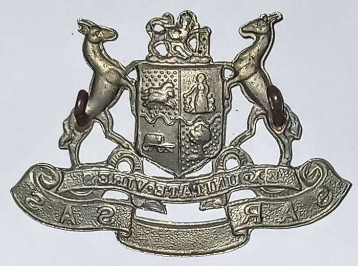 Vintage SAR / SAS South African Railways Cap Badge