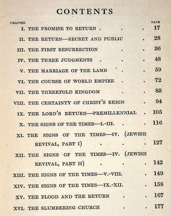 Hardcover 1916. The Return Of The Lord. A Series of Lectures