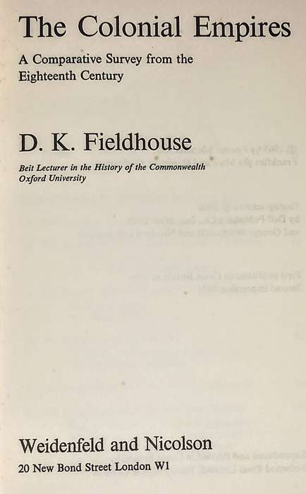 Hardcover 1971. The Colonial Empires.