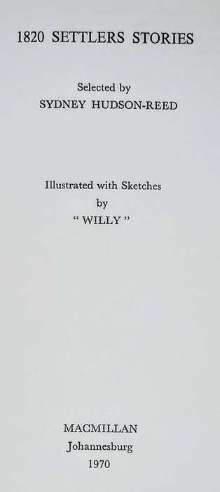 Hardcover 1970. Settlers Stories 1820