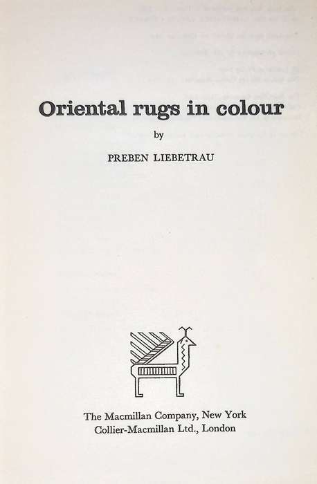 Hardcover 1963. Oriental Rugs in Colour