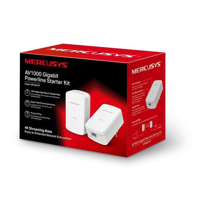 Mercusys MP500KIT AV1000 Gigabit Powerline Starter Kit
