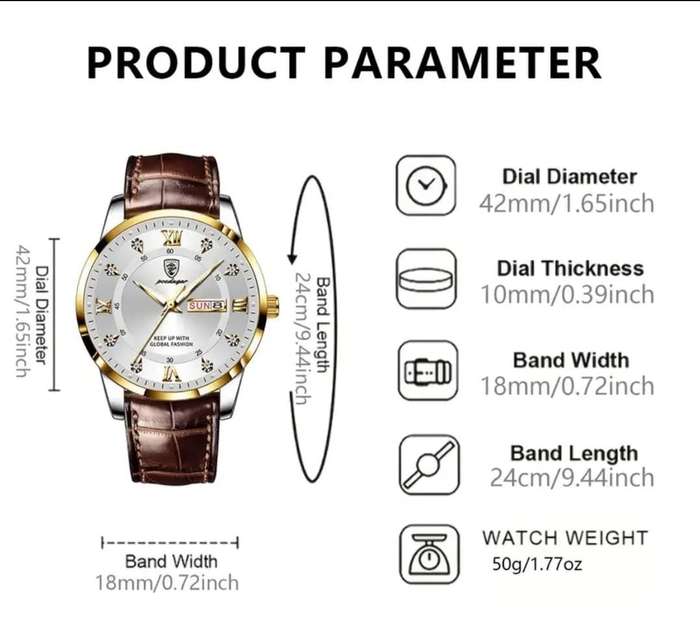 Poedagar mens luxury watch