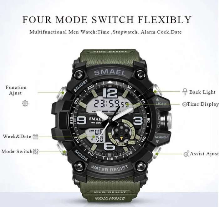 Smael Army tough sport watch