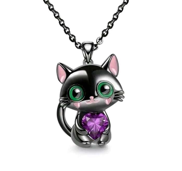 Beautiful cat pendant necklace
