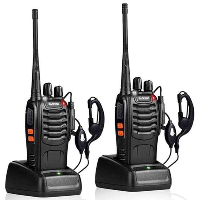 2-piece portable two-way radio transceiver set