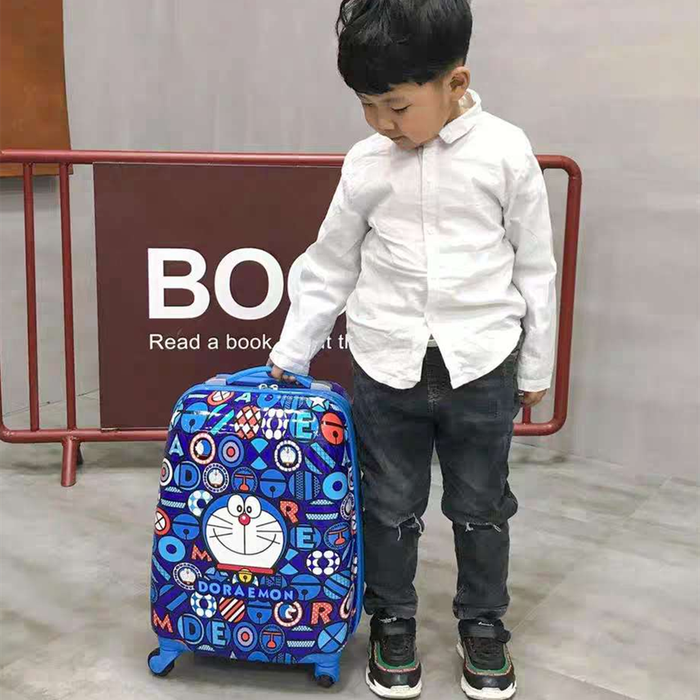 Children's cute hard shell trolley suitcase with casters