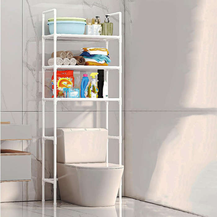Bathroom three-layer storage cabinet bathroom multi-functional storage rack