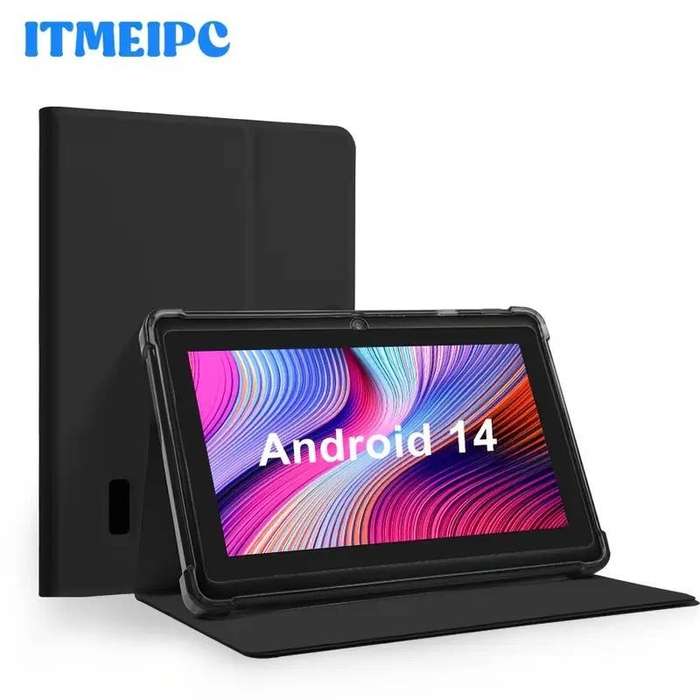 ITMEIPC Android 14 tablet with quad-core processor, HD display and dual cameras
