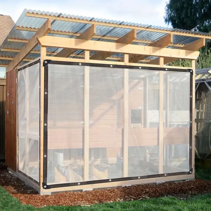 Outdoor transparent waterproof tarpaulin is suitable for terraces and gardens