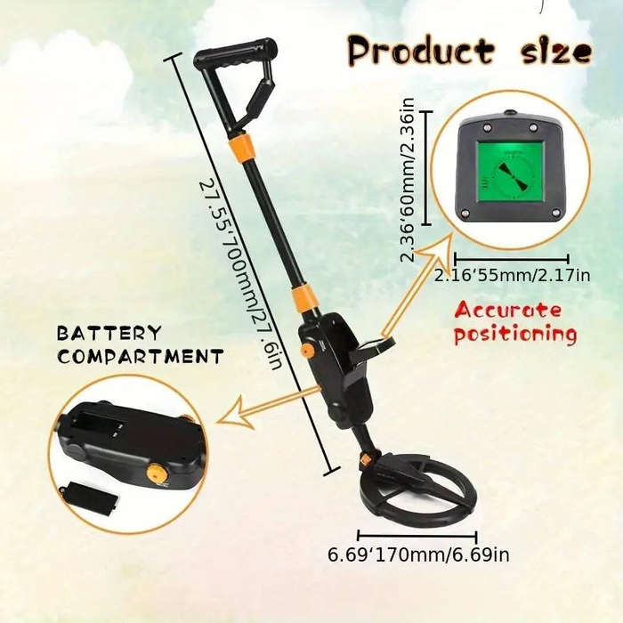 Lightweight metal detector beginner-friendly
