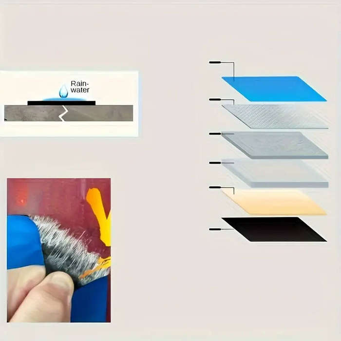 Waterproof self-adhesive industrial tape for roof waterproofing and heat insulation