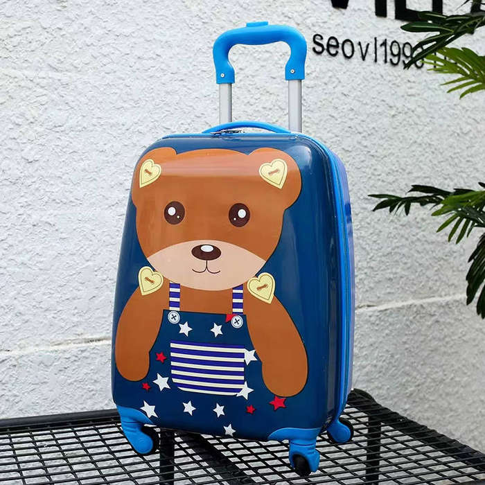 Children's cute hard shell trolley suitcase with casters