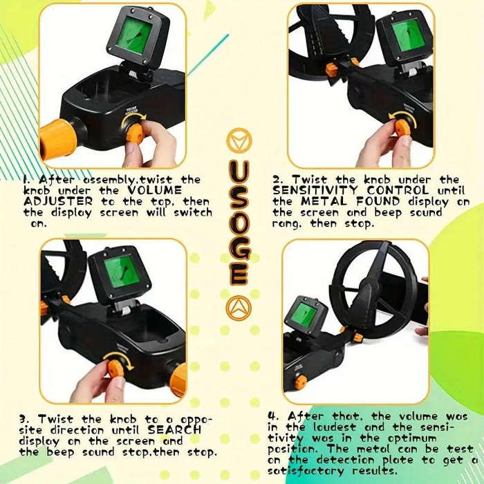 Lightweight metal detector beginner-friendly