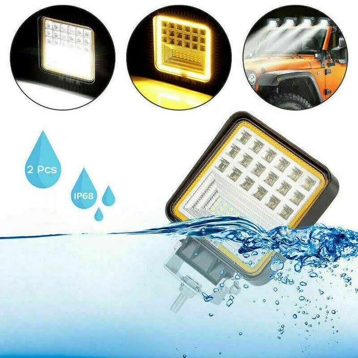 2pcs 126W LED car headlight high brightness spotlight