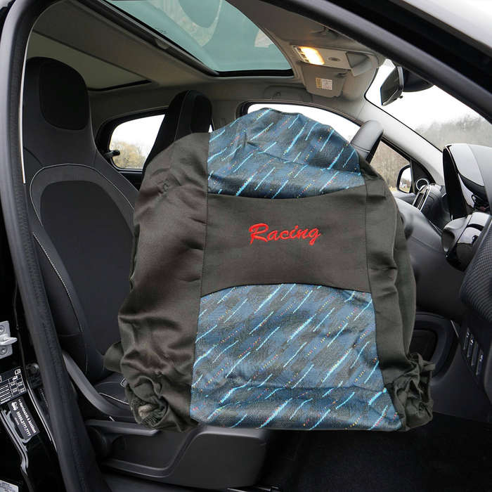 Car Seat Cover Breathable Interior Accessories, Blue + Black