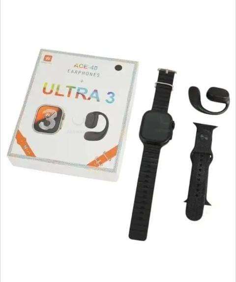 ACE-40 Smartwatch & Ultra 3 Wireless Earphones Combo