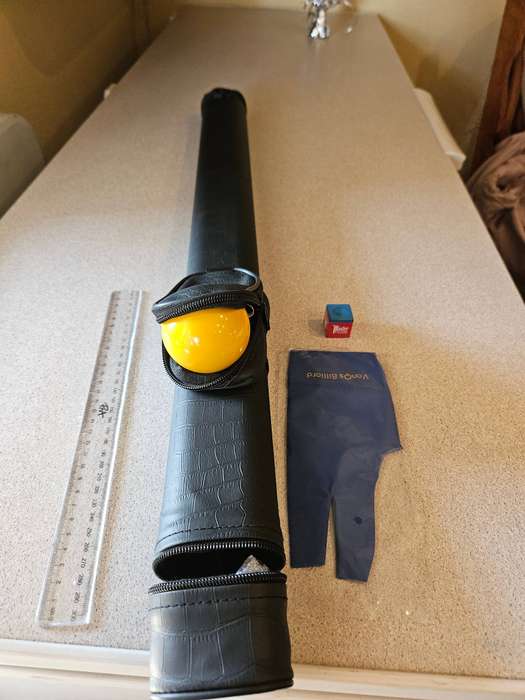 1/2-pc Oval Leather Cue Case Combo  Free Gifts Included!