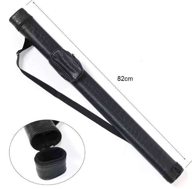 1/2-pc Oval Leather Cue Case Combo  Free Gifts Included!
