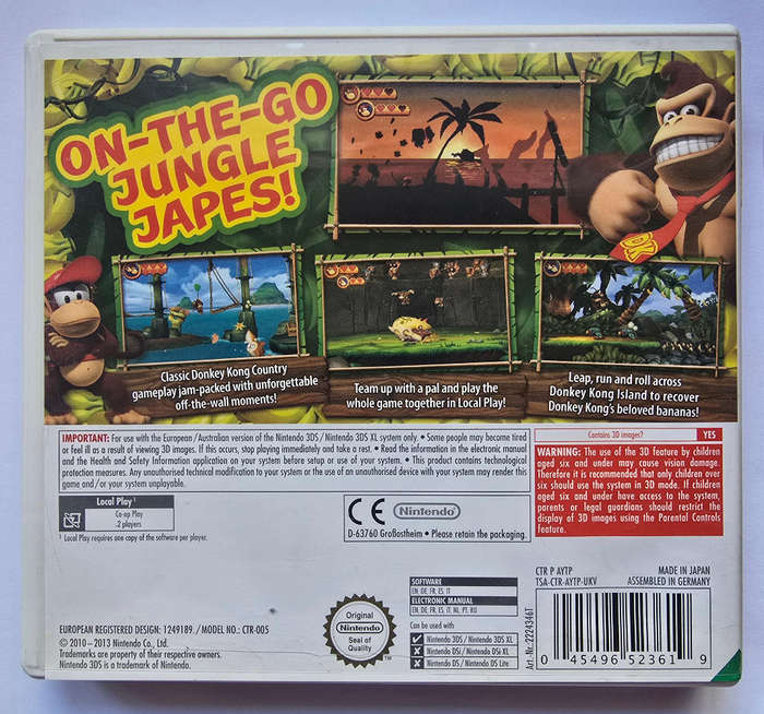 Donkey Kong Country Returns - Nintendo 3DS (Original Cartridge with Case)