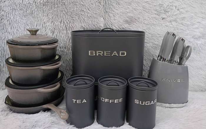 COOKWARE  SETS COMBO  ASH GRAY