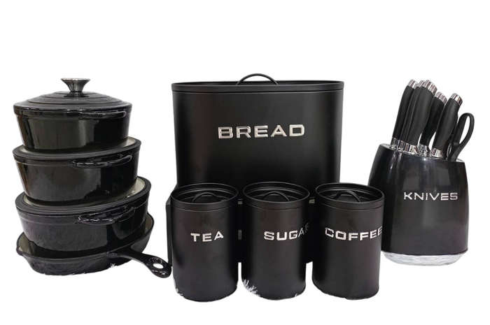 COOKWARE SETS COMBO BLACK