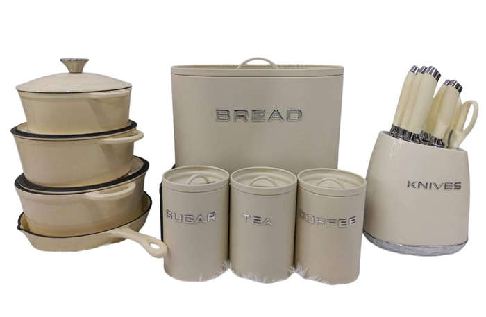 COOKWARE COMBO  CREAM WHITE