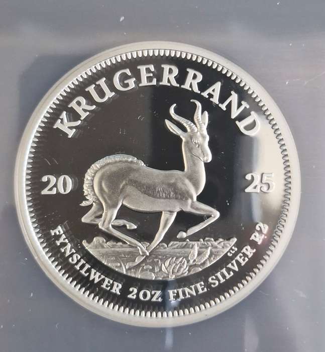 2025 South Africa 2Oz Silver Proof Krugerrand (PF 69 Ultra Cameo)