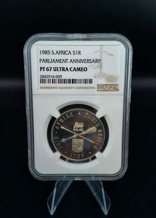 1985 South Africa S1R Parliament Anniversary (PF 67 Ultra Cameo)