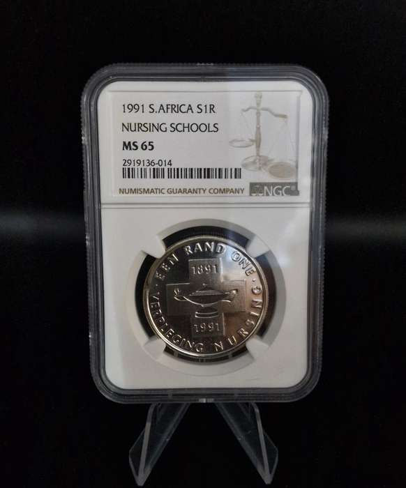 1991 South Africa Silver R1 - Nursing Schools (MS 65)