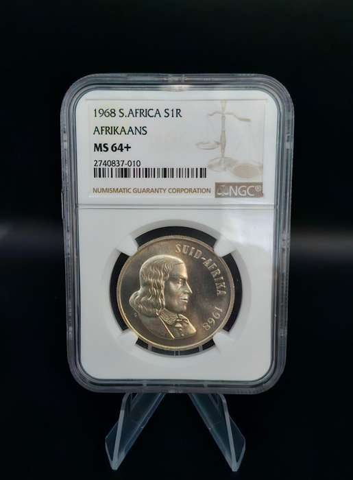 1968 South Africa Silver R1 - Afrikaans (MS 64+)