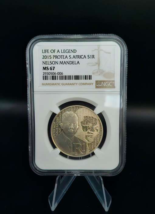 Life Of A Legend 2015 Protea South Africa Silver R1 - Nelson Mandela (MS67)