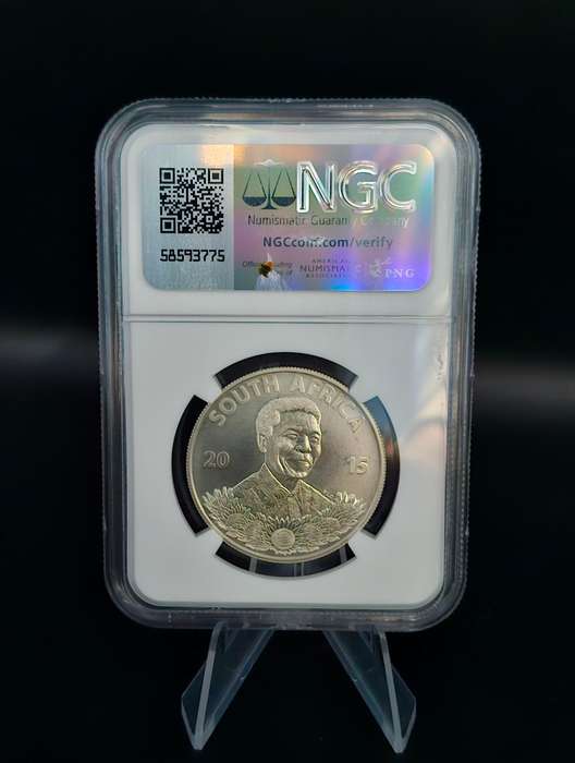 Life Of A Legend 2015 Protea South Africa Silver R1 - Nelson Mandela (MS67)