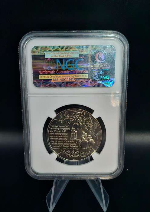 Life Of A Legend 2013 Protea South Africa Silver R1 - Nelson Mandela Mqhekezweni (MS69)
