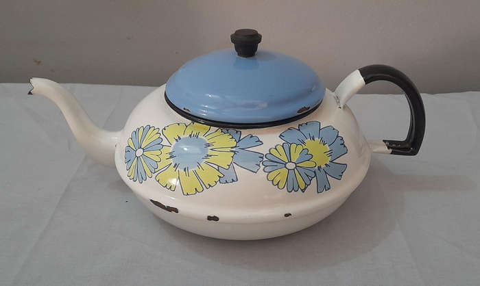 Vintage Enamel Teapot