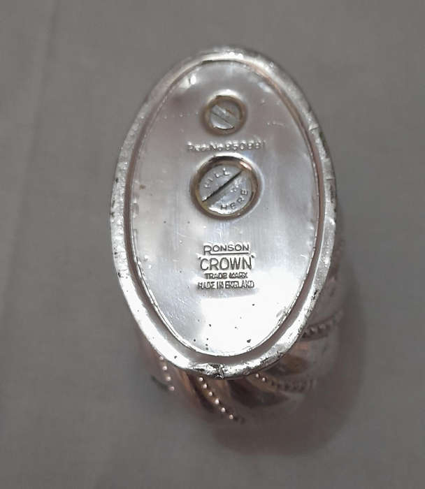 Ronson Crown, Vintage Silver-plated Table Lighter