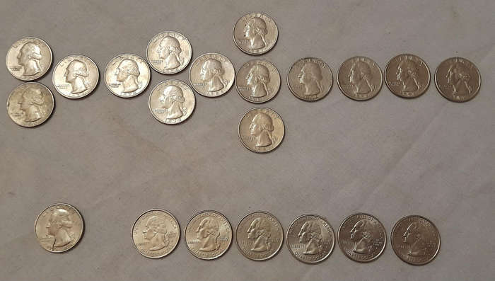 1/4 Dollar "Washington Quarter" Coin Lot