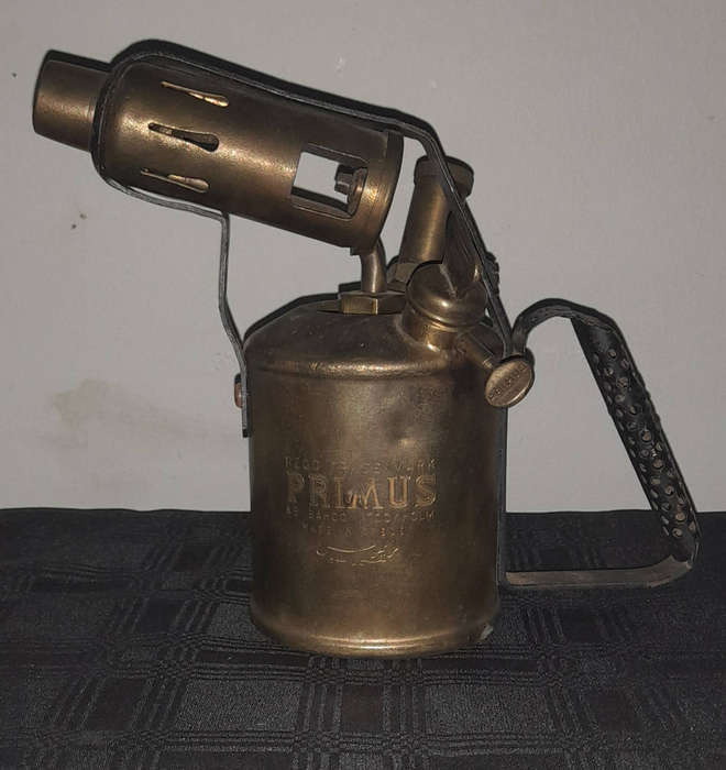 Vintage Primus 632 Blowtorch, Brass with Metal Handle