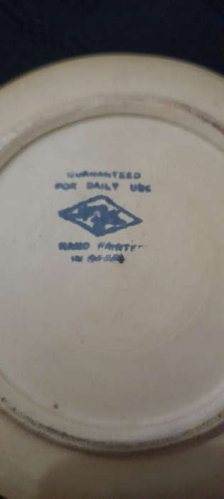 Greek Hand Painted Ceramic Esppresso Cup and Saucer