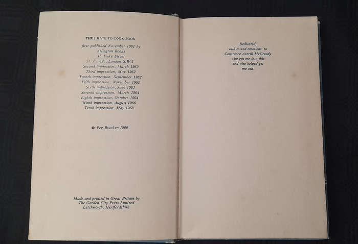 I Hate to Cook Book - Peg Bracken