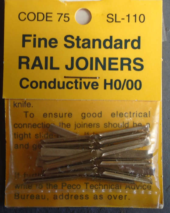 PECO HO SCALE - RAIL JOINERS, CARDED