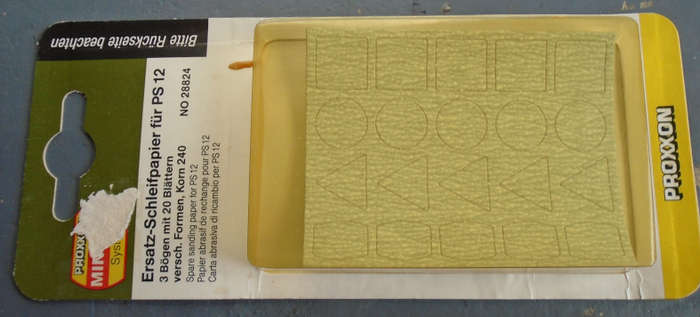 PROXXON - 28824 SPARE SANDING PAPER FOR PS 12- NEW OLD STOCK,CARDED
