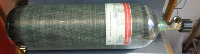 6.8L COMPOSITE CARBON FIBRE AIR TANK WITH VALVE
