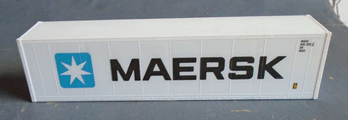 HO SCALE - MAERSK CONTAINER - LENGHT 140mm