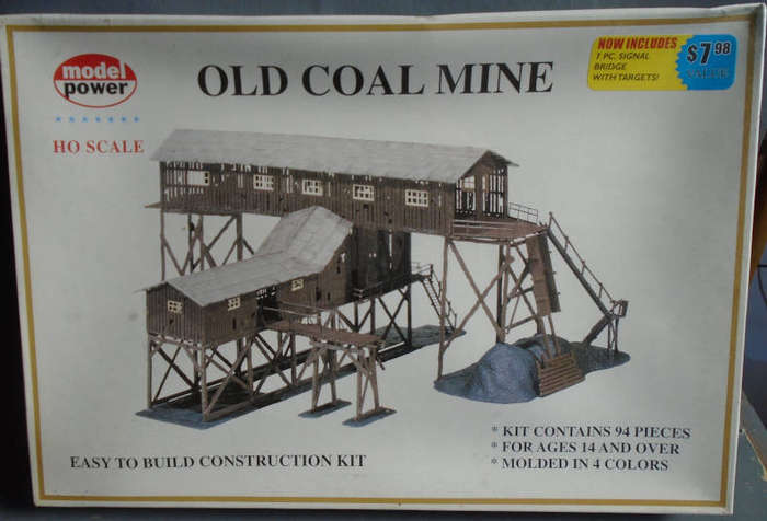 MODEL POWER HO SCALE - OLD COAL MINE KIT, BOXED