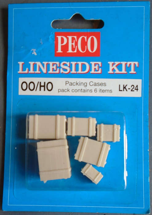 PECO OO/HO SCALE - 6 X PACKING CASES, CARDED